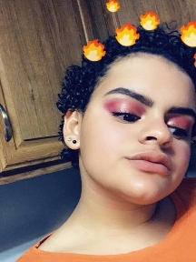 Mya in 2018 with a dramatic eye look